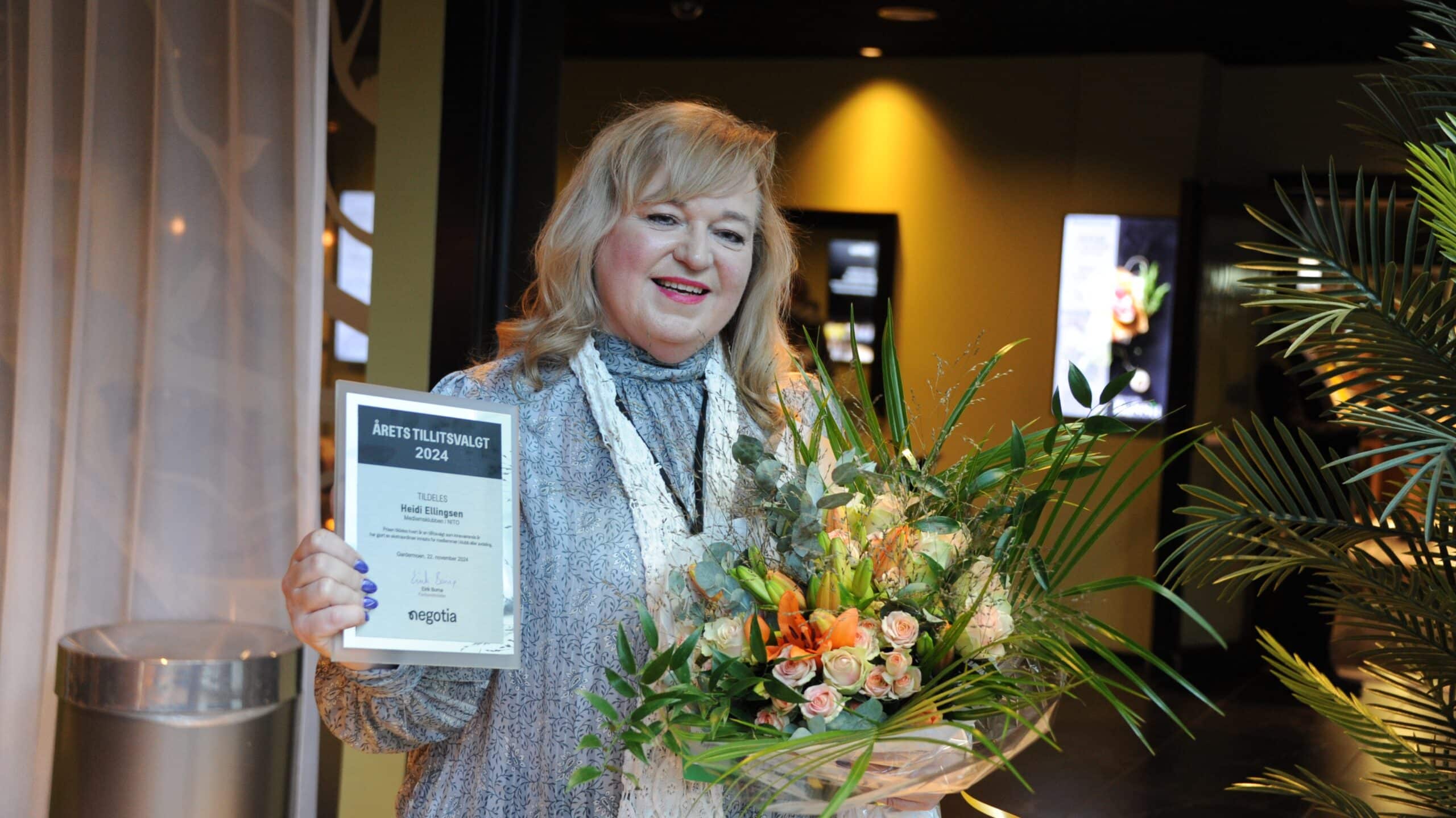 Årets tillitsvalgt Negotia 2025 - Heidi Ellingsen