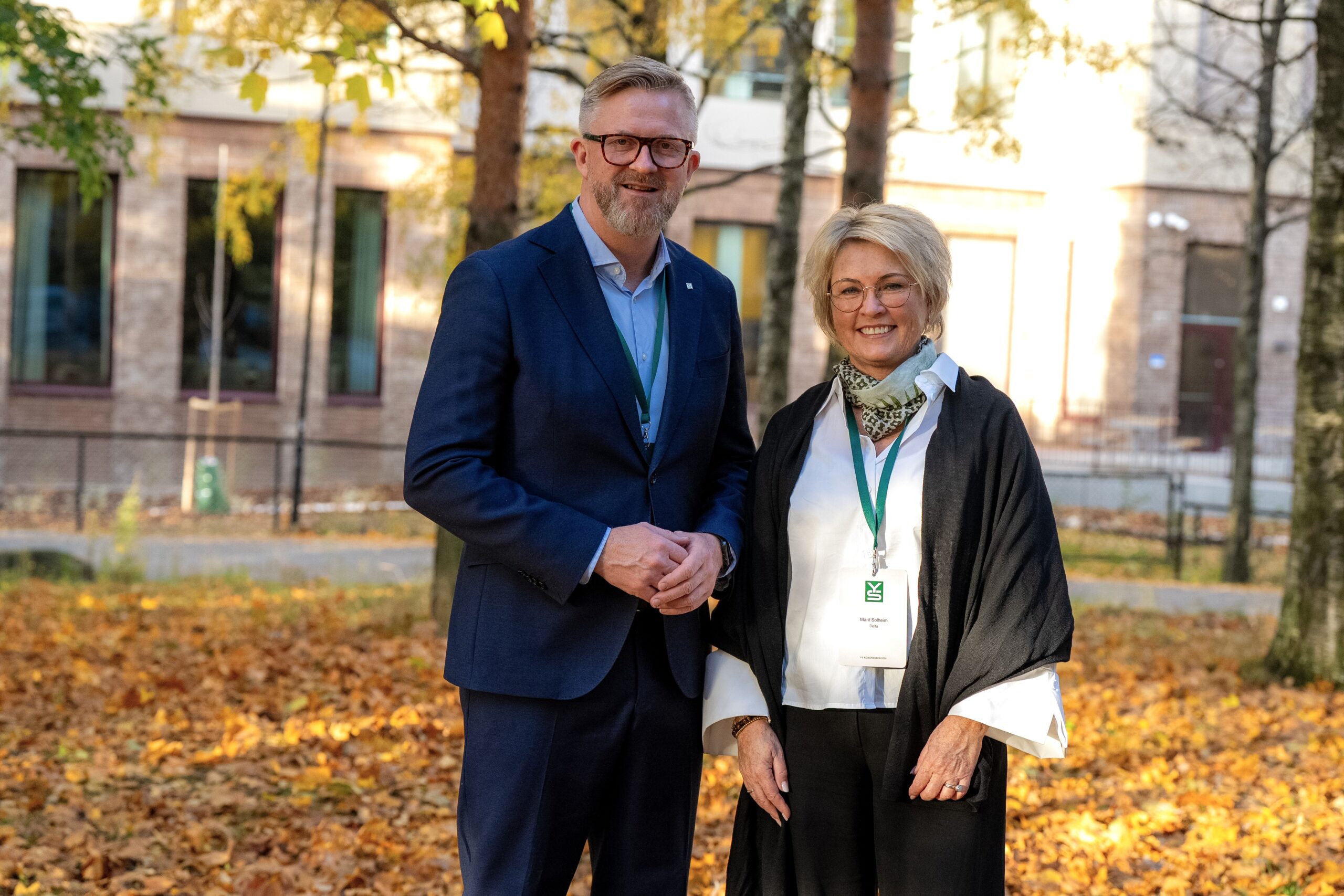 YS-ledelsen - Hans-Erik Skjæggerud og Marit Solheim